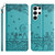 For Samsung Galaxy S24 Ultra Cat Embossing Pattern Leather Phone Case with Lanyard(Blue)