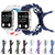 Braided Umbrella Cord Watch Band For Apple Watch Series 7 45mm / 6 & SE & 5 & 4 44mm / 3 & 2 & 1 42mm(Black)