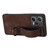For Xiaomi Redmi Note 12 Pro 5G Global Wristband Holder Leather Back Phone Case(Coffee)