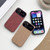 For iPhone 12 Wood Grain TPU Phone Case with Lens Film(Red)