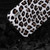 For iPhone 14 Plus ABEEL Black Edge Leopard Phone Case(Silver Leopard)