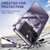 For iPhone 13 Large Window Holder MagSafe Magnetic Metal Phone Case(Purple)