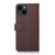 For iPhone 14 Plus KHAZNEH Litchi Texture Leather RFID Phone Case(Brown)