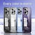 For iPhone 15 Plus SULADA Electroplated Transparent Glittery TPU Phone Case(Black)