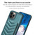 For iPhone 12 / 12 Pro BF26 Wave Pattern Card Bag Holder Phone Case(Green)