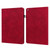 For iPad 10.2 2021 / 2020 / 2019 Peacock Embossed Pattern TPU + PU Horizontal Flip Leather Case with Holder & Card Slots & Wallet & Sleep / Wake-up Function(Red)