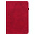 For iPad 10.2 2021 / 2020 / 2019 Peacock Embossed Pattern TPU + PU Horizontal Flip Leather Case with Holder & Card Slots & Wallet & Sleep / Wake-up Function(Red)