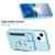 For iPhone 11 BF27 Metal Ring Card Bag Holder Phone Case(Blue)