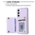 For Samsung Galaxy S23+ 5G BF26 Wave Pattern Card Bag Holder Phone Case(Purple)