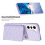 For Samsung Galaxy S23+ 5G BF26 Wave Pattern Card Bag Holder Phone Case(Purple)
