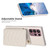 For Samsung Galaxy S22 Ultra 5G BF26 Wave Pattern Card Bag Holder Phone Case(Beige)