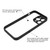 For iPhone 12 Pro Frosted TPU + Transparent PC Phone Case(Black)