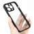 For iPhone 12 Pro Frosted TPU + Transparent PC Phone Case(Black)