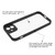 For iPhone 12 Frosted TPU + Transparent PC Phone Case(Black)