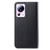 For Xiaomi 13 Lite Tricolor Stitching Horizontal Flip Leather Phone Case(Black)