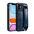 For iPhone 11 Photo Frame Card Wallet Wrist Strap Holder Back Cover Phone Case(Royal Blue)