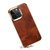 For iPhone 15 Pro Max Denior Oil Wax Cowhide Plating Phone Case(Brown)