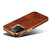 For iPhone 15 Pro Max Denior Oil Wax Cowhide Plating Phone Case(Brown)