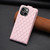 For iPhone 14 Diamond Lattice Vertical Flip Leather Phone Case(Pink)