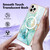 For iPhone 15 Pro Max Marble Pattern Dual-side IMD Magsafe TPU Phone Case(Green 003)