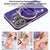 For iPhone 15 Multifunction Electroplating MagSafe Holder Phone Case(Dark Purple)