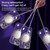 For iPhone 15 Multifunction Electroplating MagSafe Holder Phone Case(Dark Purple)