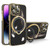 For iPhone 14 Pro Max Multifunction Electroplating MagSafe Holder Phone Case(Black)