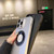 For iPhone 14 Plus Electroplating Oil Injection Magsafe Magnetic PC Phone Case(Black)