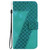 For iPhone 13 Pro 7-shaped Embossed Leather Phone Case(Green)