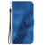 For iPhone 13 mini 7-shaped Embossed Leather Phone Case(Blue)