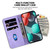 For iPhone 13 7-shaped Embossed Leather Phone Case(Purple)