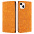 For iPhone 15 Ethnic Embossed Adsorption Leather Phone Case(Yellow)