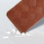 For Samsung Galaxy S23 FE 5G Nano Plating Weave Plaid Texture PU Phone Case(Brown)