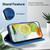 For iPhone 14 Pro Max Double 8-shaped Embossed Leather Phone Case(Blue)