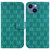 For iPhone 13 Double 8-shaped Embossed Leather Phone Case(Green)