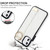 For iPhone 11 Non-slip Full Coverage Ring PU Phone Case with Wristband(White)
