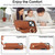 For iPhone 13 mini Non-slip Full Coverage Ring PU Phone Case with Wristband(Brown)