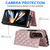 For Samsung Galaxy Z Fold4 Rhombic Texture Full Coverage Fold Double Buckle PU Phone Case(Rose Gold)