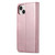 For iPhone 15 Plus AZNS Skin Feel Calf Texture Flip Leather Phone Case(Rose Gold)