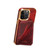 For iPhone 14 Pro Max Denior Oil Wax Leather Electroplating Card Slot Holder Phone Case(Red)