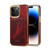 For iPhone 15 Pro Denior Oil Wax Leather Electroplating Card Slot Holder Phone Case(Red)