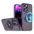 For iPhone 15 Rotating Ring Magnetic Holder Phone Case(Purple)