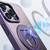 For iPhone 15 Rotating Ring Magnetic Holder Phone Case(Purple)