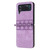 For Samsung Galaxy Z Flip4 Plaid Embossed Leather Phone Case(Purple)