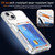 For iPhone 15 Crystal Clear Flip Card Slot Phone Case(Transparent)