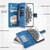 For iPhone 11 Multi-Card Totem Zipper Leather Phone Case(Blue)