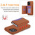 For iPhone 15 Pro RFID Anti-theft Detachable Card Bag Leather Phone Case(Brown) For iPhone 15 Pro RFID Anti-theft Detachable Card Bag Leather Phone Case(Brown)