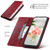 For iPhone 12 mini TTUDRCH RFID Retro Texture Magnetic Leather Phone Case(Red)