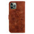 For iPhone 11 Pro Max Lily Embossed Leather Phone Case(Brown)