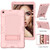 For Samsung Galaxy Tab A 10.1 (2019) / T510 Contrast Color Robot Shockproof Silicone + PC Protective Case with Holder(Rose Gold)